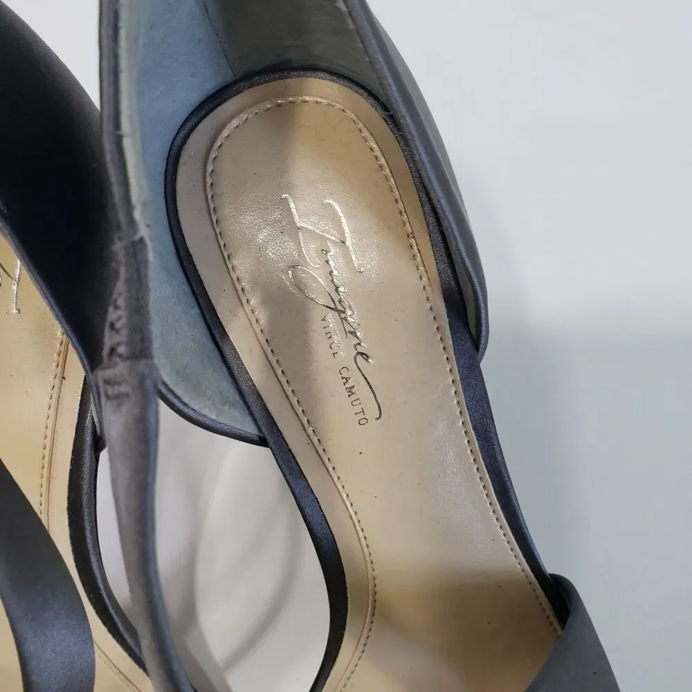 Like New Imagine by Vince Camuto Women's Grey Open Toe 3.5